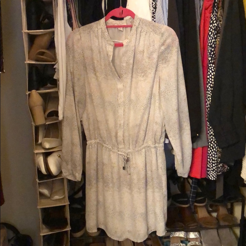 Neutral Snake Print Dress